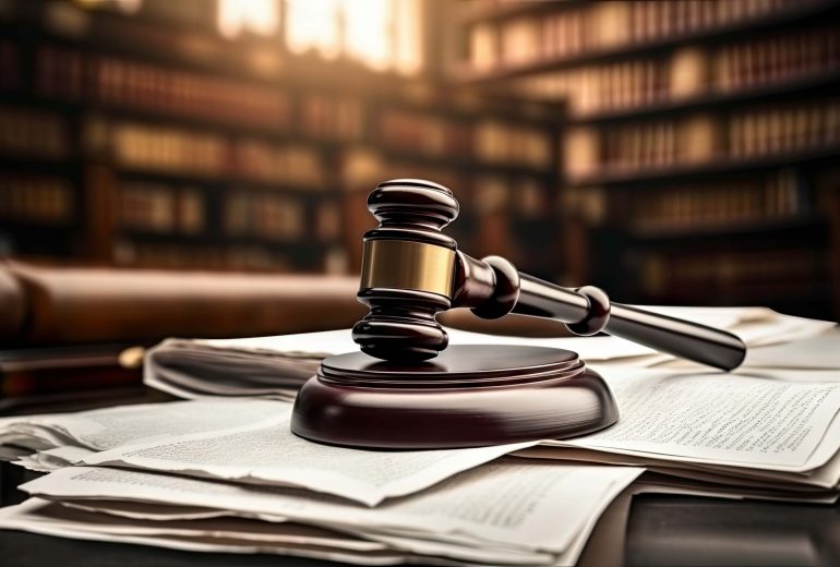 Dusty Files Piled on Judge's Table: Pending Cases in Judicial Co