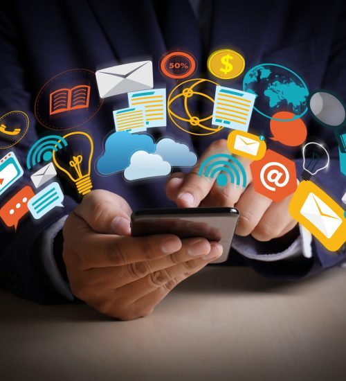 DIGITAL MARKETING new startup project MILLENNIALS Business team hands at work with financial reports and a laptop